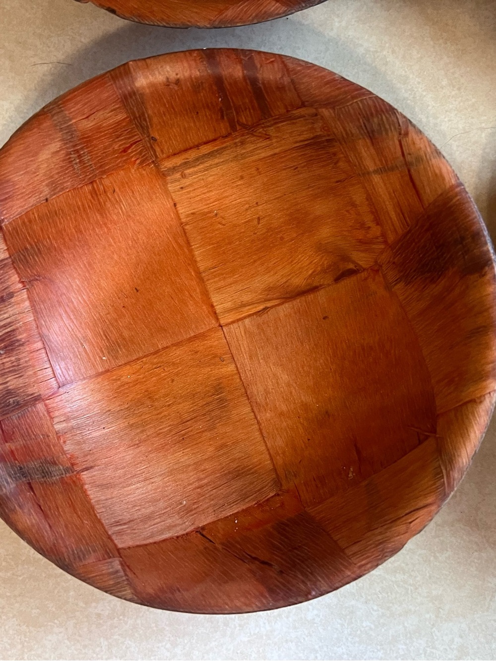 Woven Wood Vintage Bowls - Picture 6 of 7